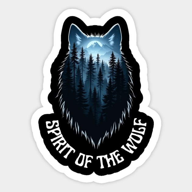 Spirit of the Wolf Sticker by BA